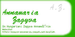 annamaria zagyva business card